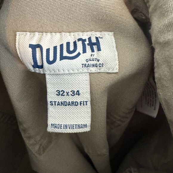 Duluth Trading Pants Mens 32x30 Beige Flex Fire Hose Chino Heavy Duty Stretch - Picture 10 of 12